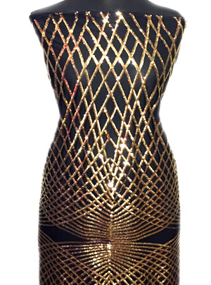 Flitteres tüll - BLACK/GOLD